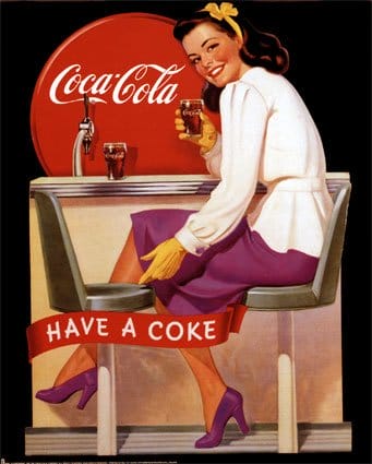 antiguo anuncio de Coca Cola
