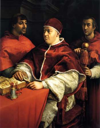 Papa Leon X por Rafael