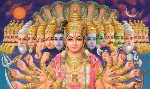 El dios Vishnu y sus principales avatares 1 Vishnu